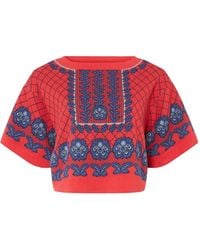 Temperley London - Grid-Pattern T-Shirt - Lyst