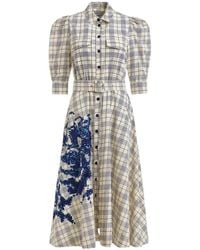 Essentiel Antwerp - Check-Print Sequin-Embellished Maxi Dress - Lyst
