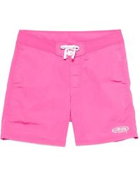 Stussy - Logo-Embroidered Swim Shorts - Lyst