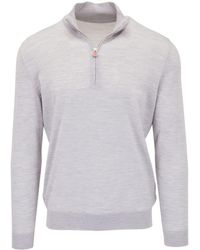 Kiton - Half-zip Wool Sweatshirt - Lyst