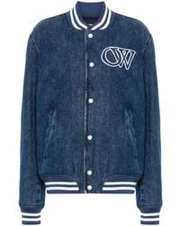 Off-White c/o Virgil Abloh - Off- Logo-Embroidered Jacket - Lyst