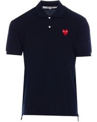 COMME DES GARÇONS PLAY - Heart-Patch Polo Shirt - Lyst