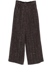 Maje - Geruite Flared Broek - Lyst
