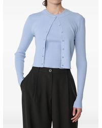 Toccin - Zoe Classic Ribbed-Knit Cropped Cardigan - Lyst