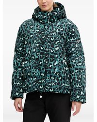 EA7 - Chaqueta Con Capucha Y Estampado De Leopardo - Lyst