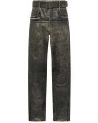 Marine Serre - Moon Leather Trousers - Lyst
