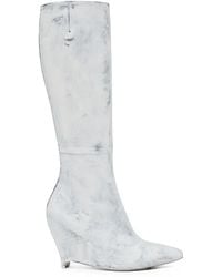 Maison Margiela - Heel-Less Knee Boots Bianchetto - Lyst