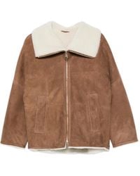 Manzoni 24 - Shearling-Collar Suede Jacket - Lyst