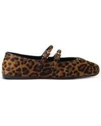 Prada - Ballerinas mit Leoparden-Print - Lyst