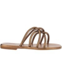 KIMAI - Leather Flat Sandals - Lyst