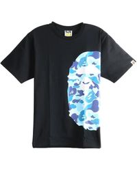 A Bathing Ape - Camo-Print Logo-Patch T-Shirt - Lyst