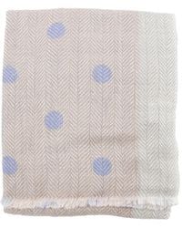 Altea - Herringbone-Pattern Polka-Dot Scarf - Lyst