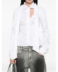 OTTOLINGER - Camisa Asimétrica Con Nudo - Lyst