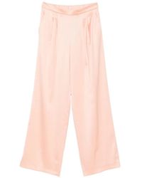 Twinset - Wide Satin Trousers - Lyst