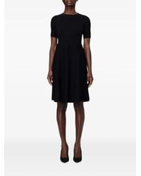 Emporio Armani - Short-Sleeve Ribbed-Knit Mini Dress - Lyst
