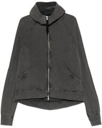 Thom Krom - Panelled Zip-Up Hoodie - Lyst