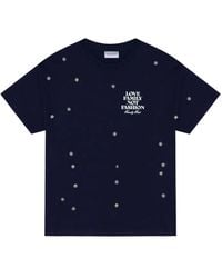 FAMILY FIRST - Floral-Embroidered T-Shirt - Lyst