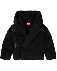 DIESEL - Hooded Down Jacket - Lyst