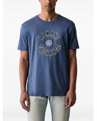 ARMANI EXCHANGE - Logo-Patch Cotton T-Shirt - Lyst
