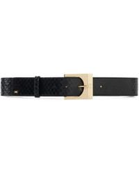 Elisabetta Franchi - Leather Belt With Fish-Scale Pattern - Lyst