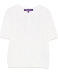 Ralph Lauren - Cable-Knit Short-Sleeve T-Shirt - Lyst