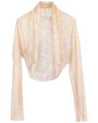 Alberta Ferretti - Lace Effect Sheer Jacket - Lyst