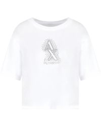 ARMANI EXCHANGE - Logo-Embroidered T-Shirt - Lyst
