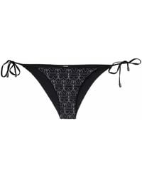 KARL LAGERFELD - Monogram-Pattern Side-Tie Bikini Briefs - Lyst