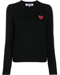 COMME DES GARÇONS PLAY - Top con parche de corazones - Lyst