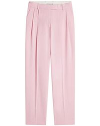 Tommy Hilfiger - Pantalon Droit Timeless En Laine Mélangée À Plis - Lyst
