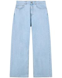 Palm Angels - Curved Logo Loose Jeans - Lyst