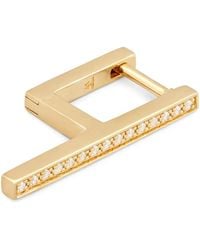 Tom Wood - 9Kt Sleek Diamond Earring - Lyst