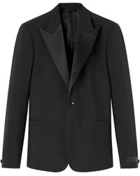 Versace - Duchesse Satin-Trim Single-Breasted Blazer - Lyst