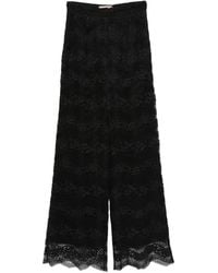 Twinset - Wide Fit Macramé Lace Trousers - Lyst