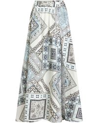 Etro - Geometric Print Cotton Skirt - Lyst