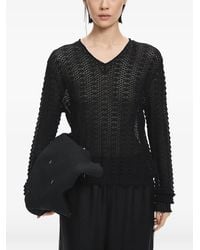 JNBY - Gathered Hem V-Neck Top - Lyst