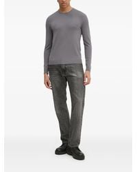 HUGO - Round-Neck Long-Sleeve Sweater - Lyst