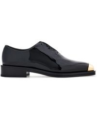 Ferragamo - Metal Toe-cap Leather Loafers - Lyst