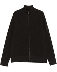 Stone Island - Cardigan A Collo Alto Con Zip - Lyst