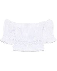 ERMANNO FIRENZE - Lace-Detail Top - Lyst