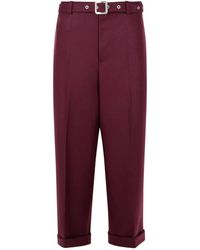 Jil Sander - Pantalon En Laine À Taille Ceinturée - Lyst