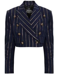 Vivienne Westwood - Veste Crop À Fines Rayures - Lyst