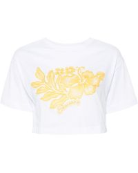 ERMANNO FIRENZE - Floral-lace Appliqué T-shirt - Lyst