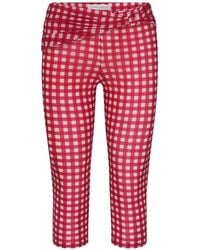 FRAME - Casino Capri Gingham Cropped Trousers - Lyst