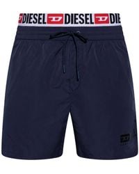 DIESEL - Logo-Print Swim Shorts - Lyst