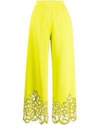 Elie Saab - Embroidered-detail Cropped Trousers - Lyst