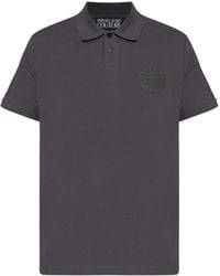 Versace Jeans Couture - Logo Cotton Polo Shirt - Lyst