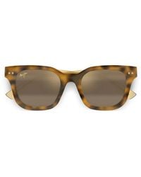 Maui Jim - Tortoiseshell Square Sunglasses - Lyst