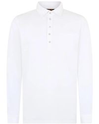 Moorer - Pierre Long-Sleeve Button Polo Shirt - Lyst