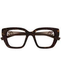 Gucci - Lunettes De Vue Carrées À Logo Gg - Lyst
